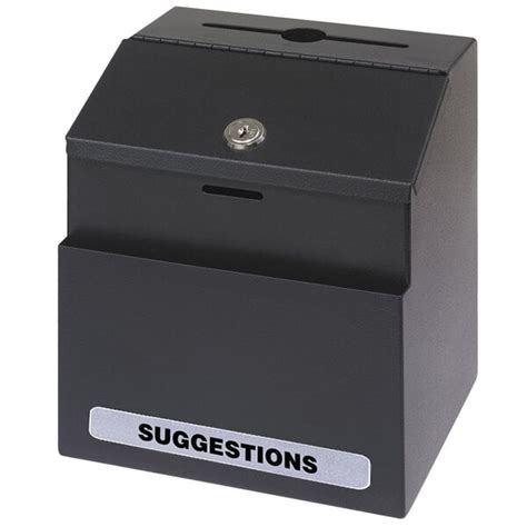 safco locking steel suggestion box|safco suggestion card box.